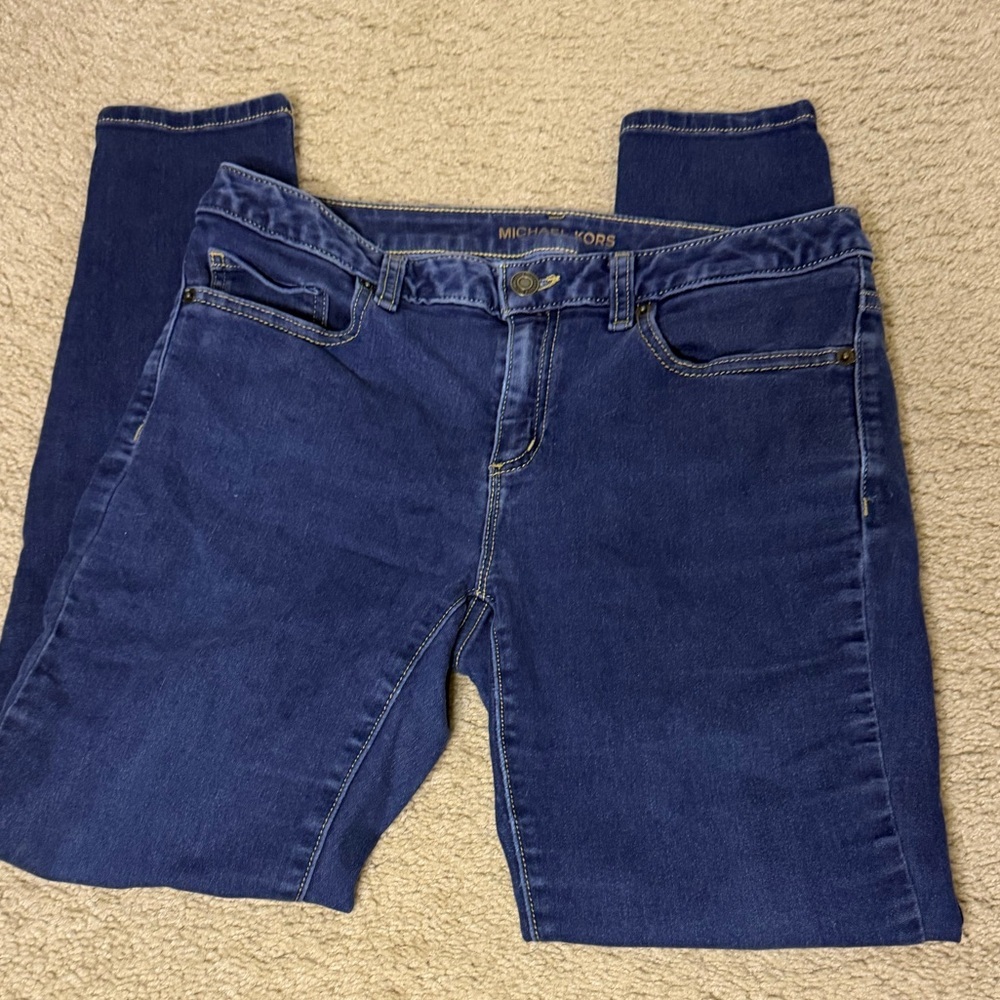 Michael Kors Women's Dark Blue Skinny Jeans